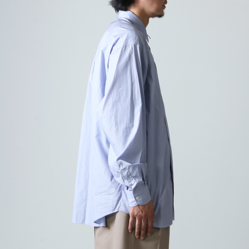 2020aw comoli ポプリンシャツ 2 コモリシャツ　sax shirt