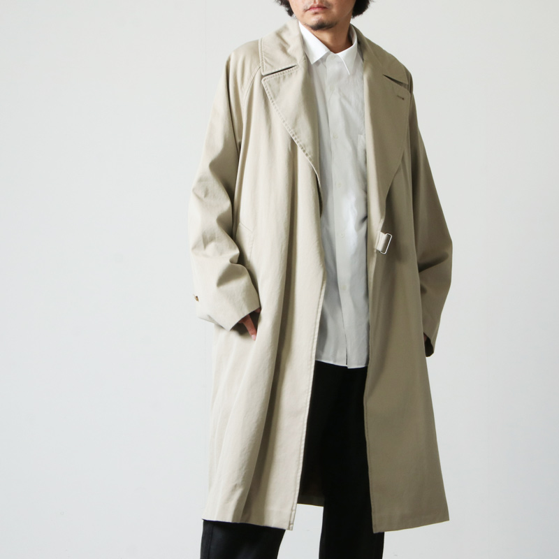 COMOLI】ウォッシュドタイロッケンコート-Beige サイズ2 bckediri