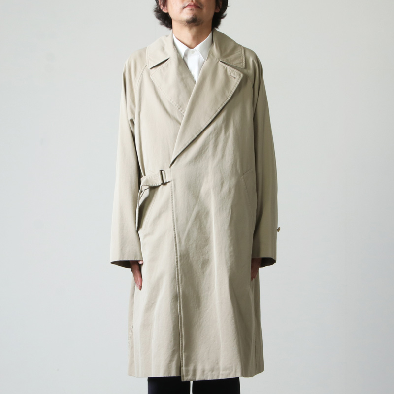 COMOLI (コモリ) ウォッシュド タイロッケンコート [BEIGE] csm.fi.cr