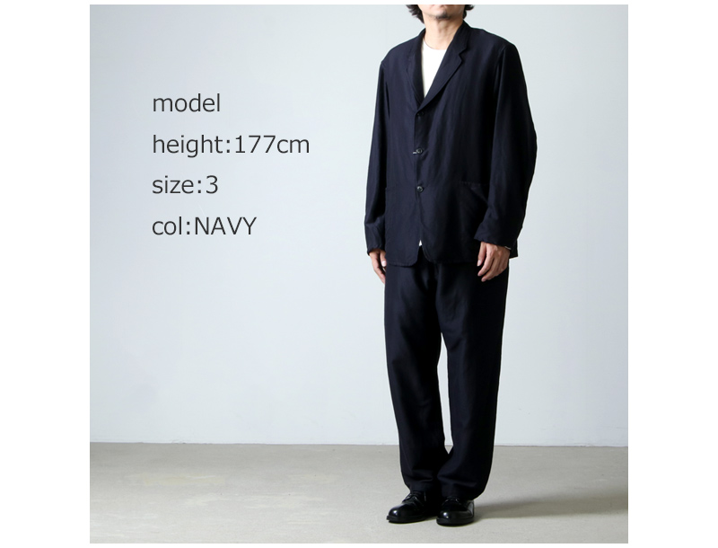 niya様専用 COMOLI 22aw シルクネルジャケット Navy サイズ3-