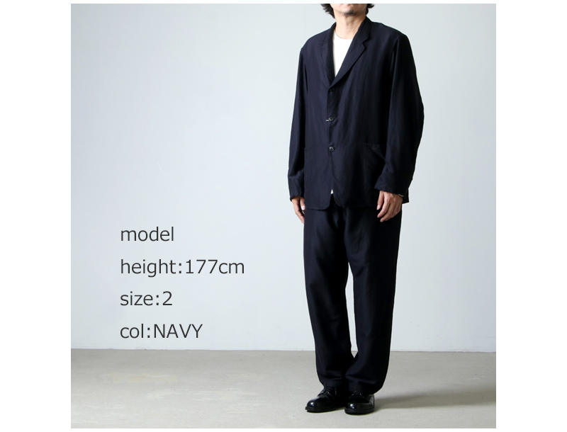 comoli ウールシルク　ドローストリングパンツ　21aw