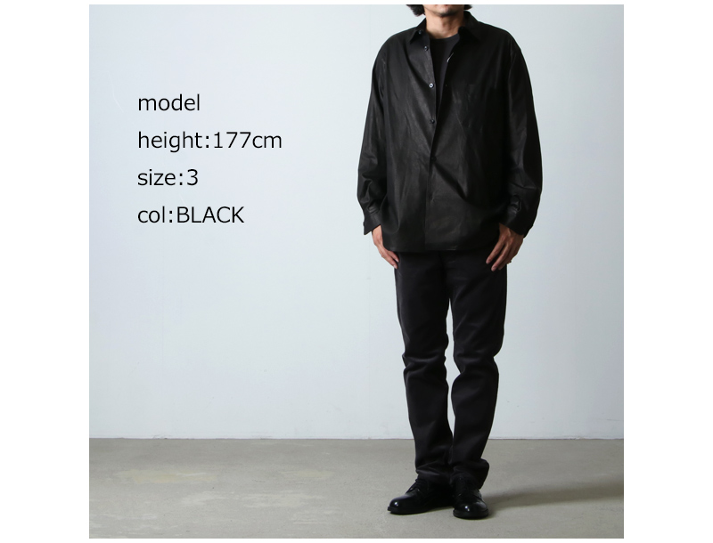 Comoli コモリ ディアスキン レザーシャツ21aw size3 - トップス