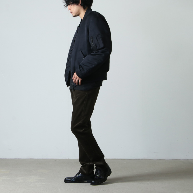 COMOLI シルクナイロン ma-1 navy size2