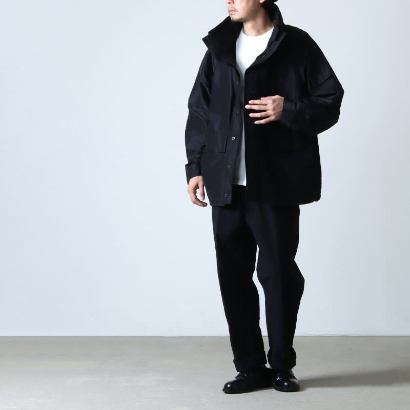 COMOLI 22ss コットンシルクミリタリーパーカ　navy