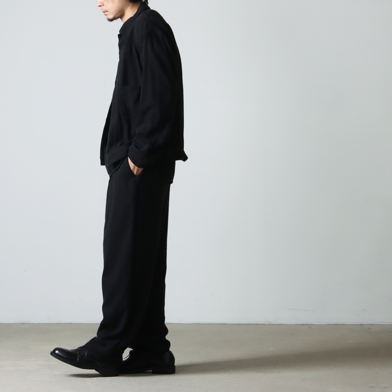 COMOLI (コモリ) シルクネップ ドローストリングパンツ