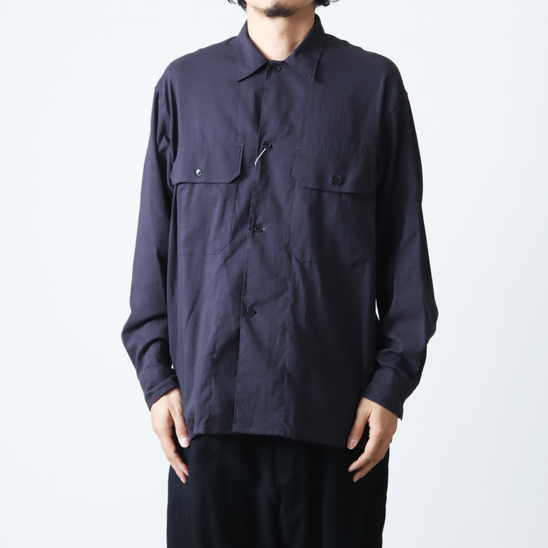 COMOLI 22SS 空紡オックス C.P.Oシャツ NAVY 3