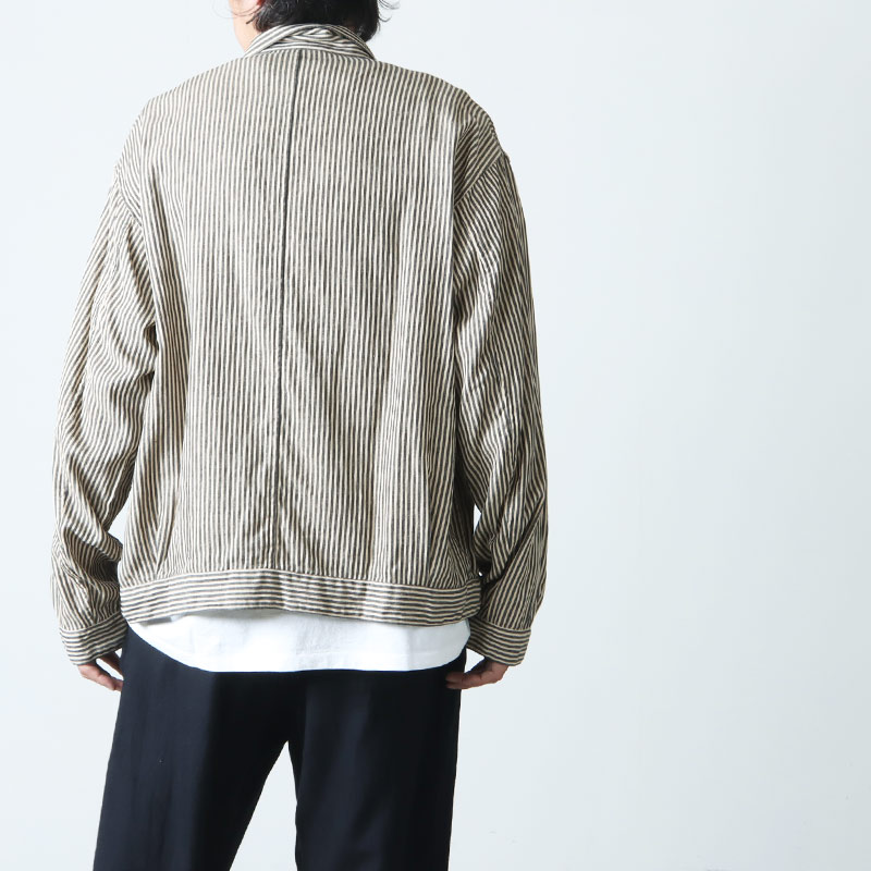 comoli 22ss ストライプワークジャケット size3 mediaparahyangan.com