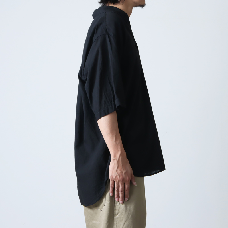 comoli コモリ ベタシャン 半袖シャツ ネイビー size4