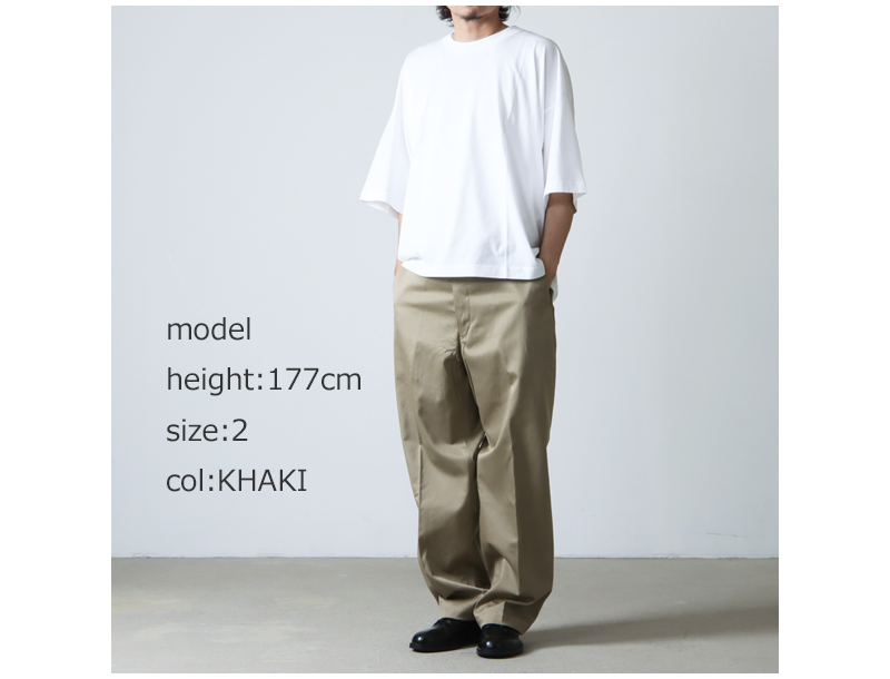 美品】COMOLI 22SS コットンチノ オーバーパンツ サイズ1-