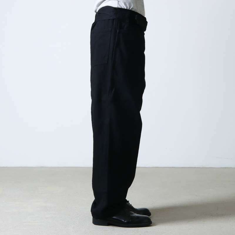 希少 20AW COMOLI デニム ベルテッドパンツ BLACK - デニム/ジーンズ