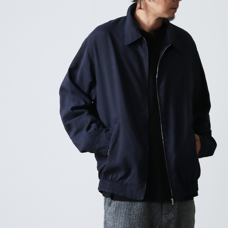 メンズCOMOLI シルク スイングトップ NAVY Size2