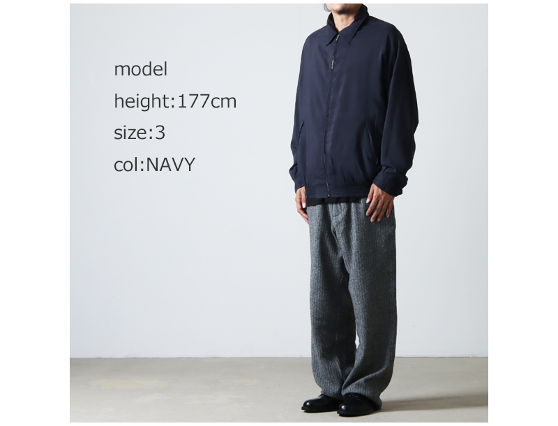 COMOLI ウールスイングトップ 2 navy 23ss