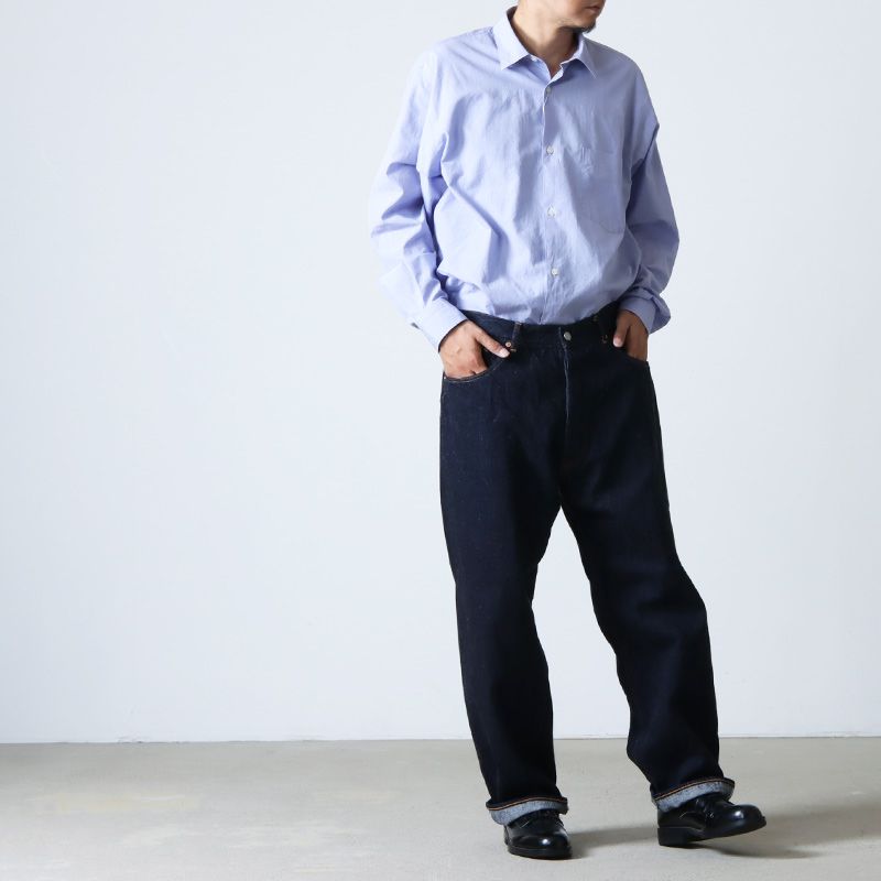 COMOLI (コモリ) デニム 5Pパンツ NAVY