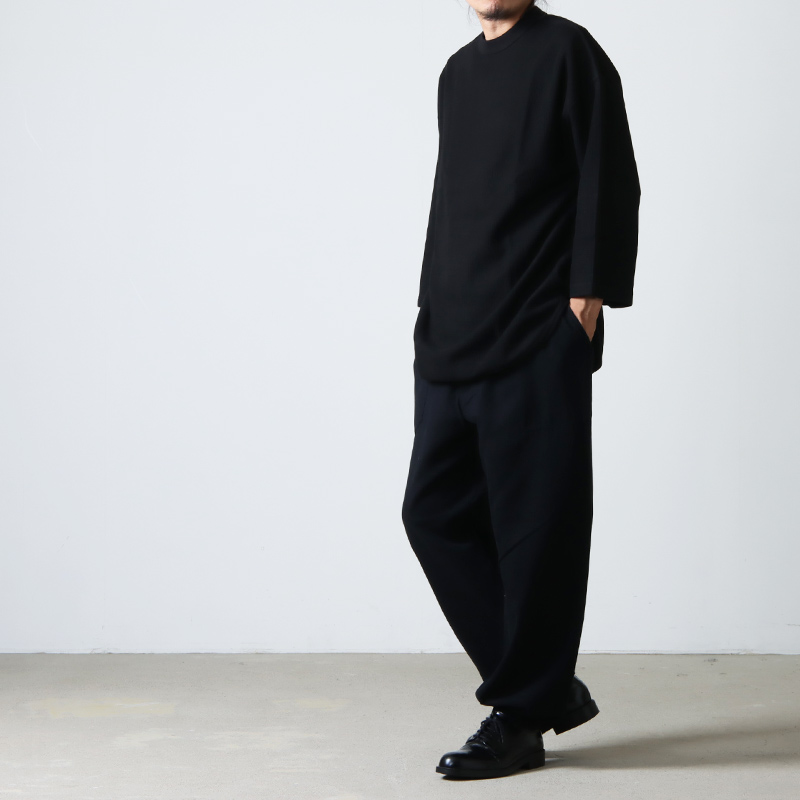 COMOLI コモリ 22AW シルクネルドローストリングパンツ NAVY 1