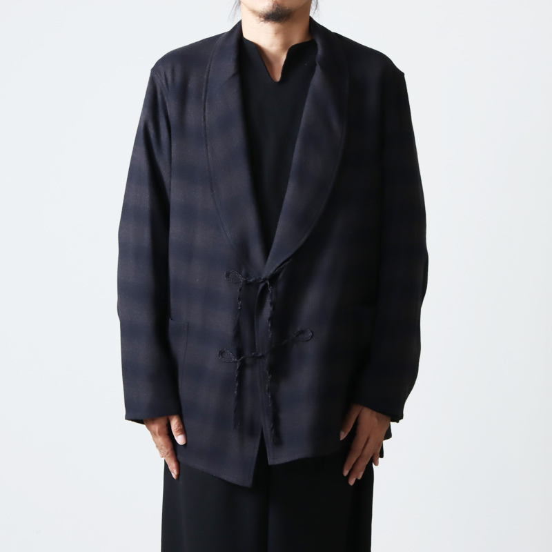 メンズCOMOLI (コモリ) ウール ショールカラーコート 2 ネイビー 19aw 