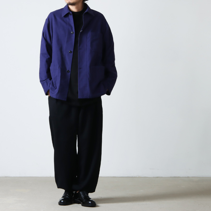 COMOLI コットンネル ワークジャケット サイズ2 ROYAL BLUE