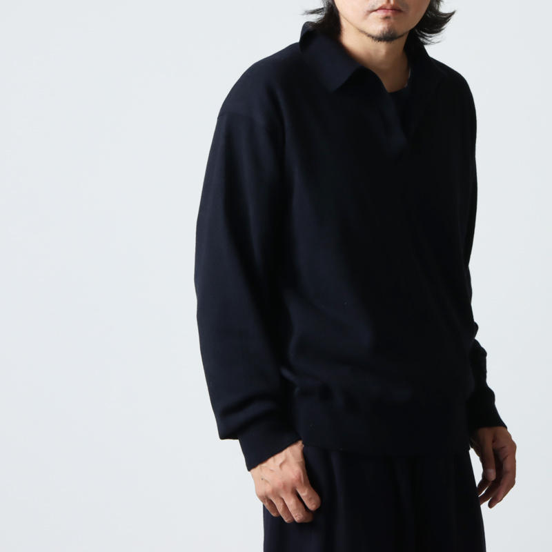 comoli カシミヤスキッパーニット/ NAVY | www.jarussi.com.br