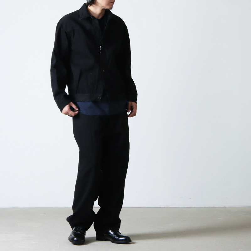 トップシークレット コモリ 222AW デニムジャケット ブラック 4 XL