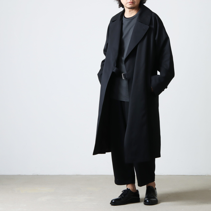 コモリ/コート/1/ウール/NVY/L03-04004/17aw/ウール中綿タイロッケン ...