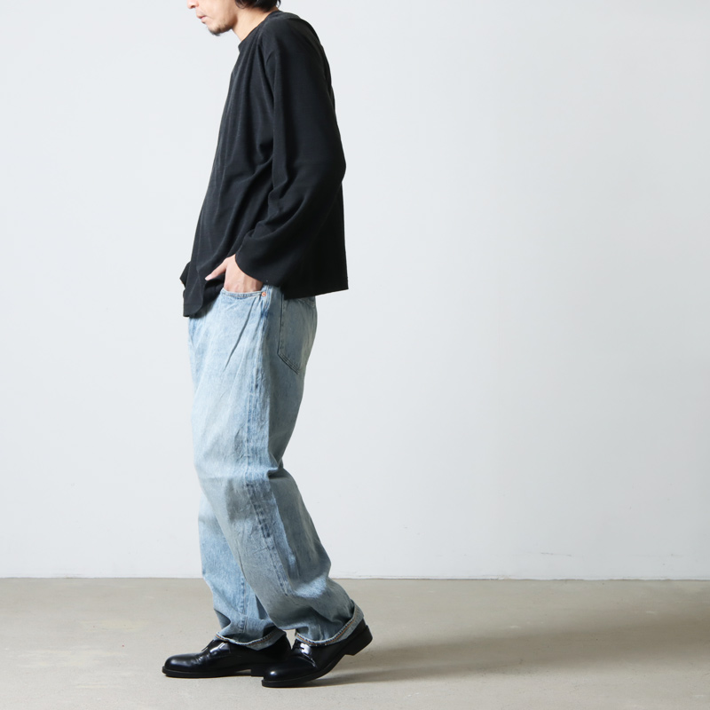 22aw COMOLI デニム 5P パンツ ブリーチ サイズ2