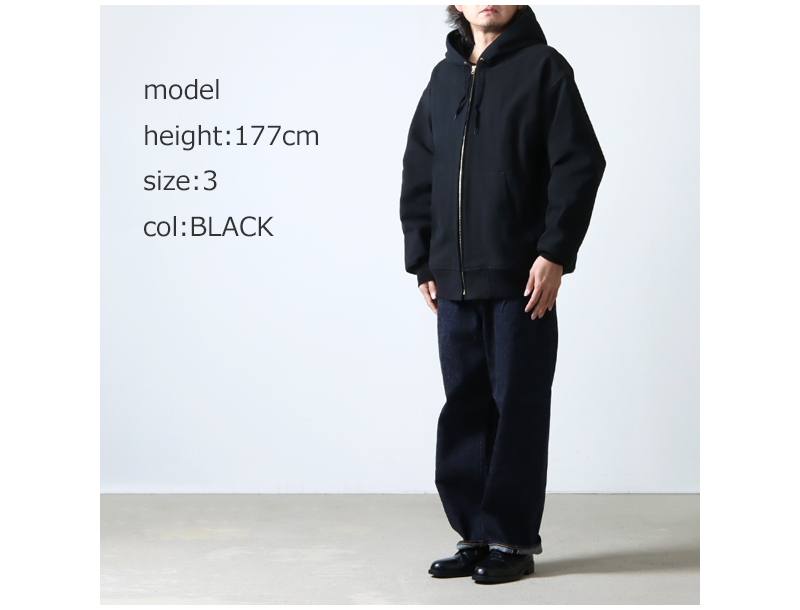 comoli 23SS コットンダックジップパーカー-