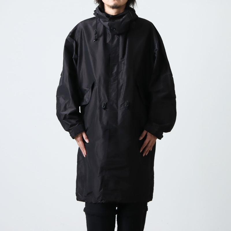 ＜COMOLI＞コットンシルク フーデッドコート　21ss