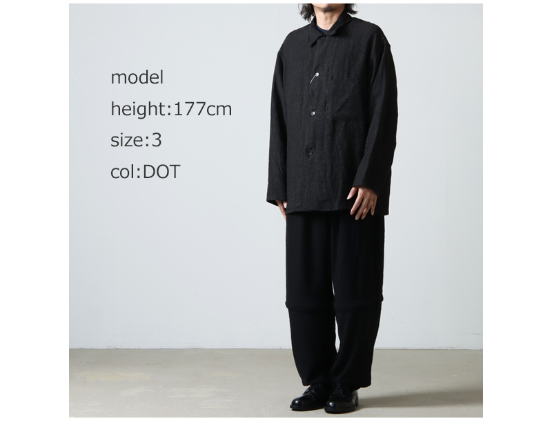 comoli リネンドットシャツジャケット　サイズ3定価￥63800