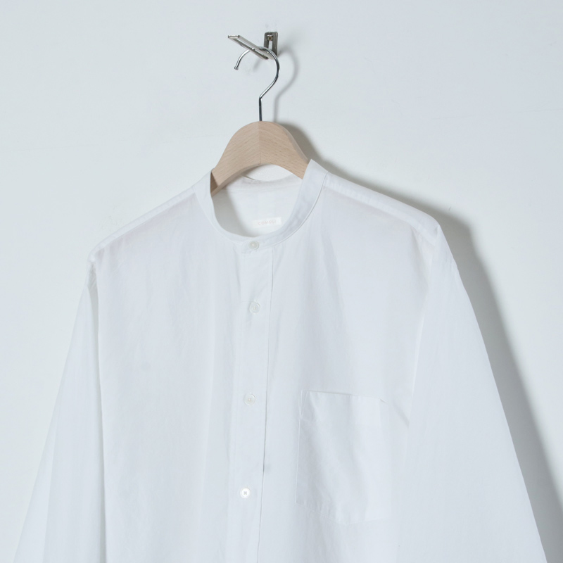 COMOLI コモリ バンドカラーシャツ メンズ サイズ2 ホワイト 白 | www