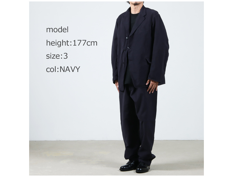 カラーブラック新品【comoli】23AW 製品染めセットアップ ブラック サイズ2