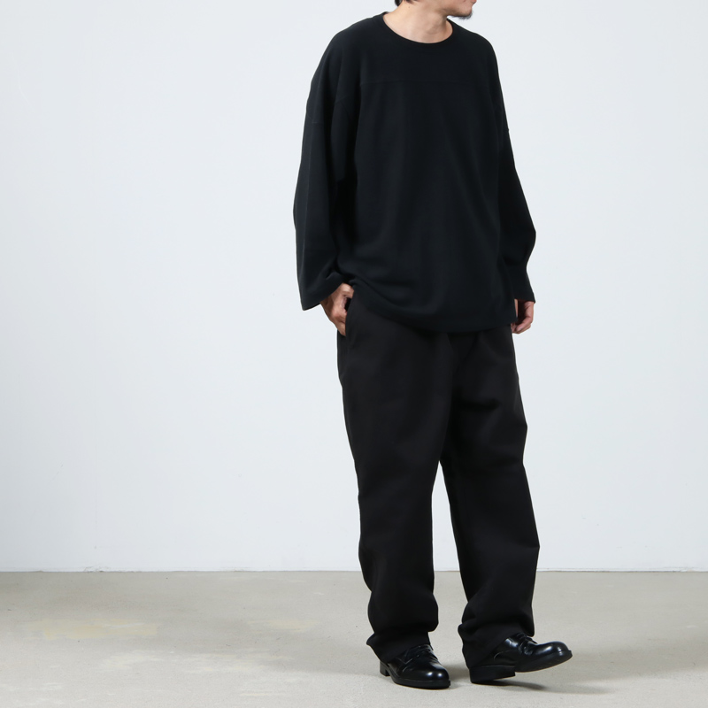 COMOLI（コモリ） 製品染 ドローストリング パンツ 23aw BLACK-