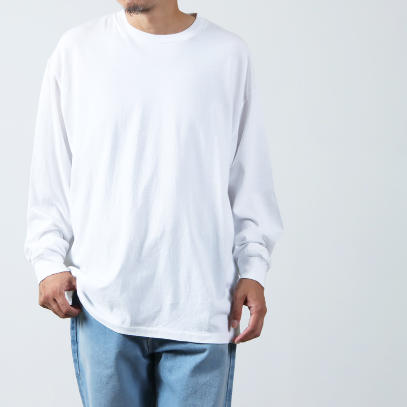 COMOLI☆23ss 空紡天竺 長袖Tシャツ-