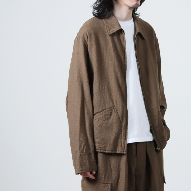 COMOLI / KHAKI 縮絨ウール ジップショートジャケット 新品未使用品身幅59cm