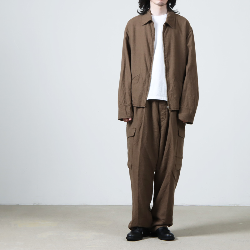 ファッション【新品】COMOLI  23AW KHAKI縮絨ウールジップショートジャケット