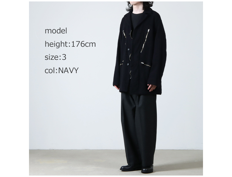 23,328円COMOLI コモリ 23AW KHAKI縮絨ウールジップジャケット　サイズ3