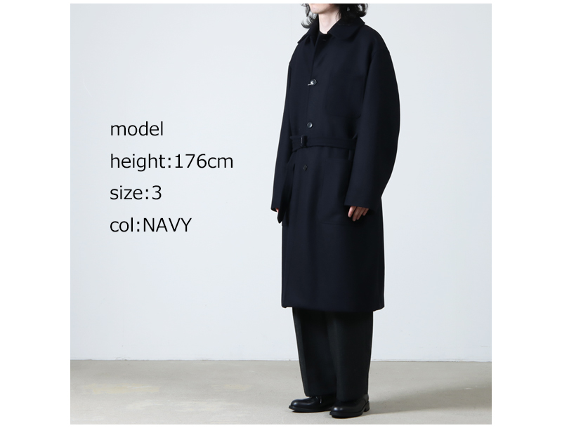 COMOLI 23AW ウールカシミヤ ミリタリーコート（size 2)