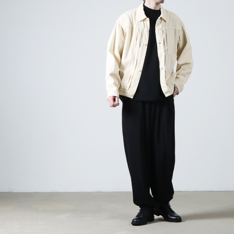 20,000円COMOLI シルクネップ TYPE-1STジージャンEcru/size1