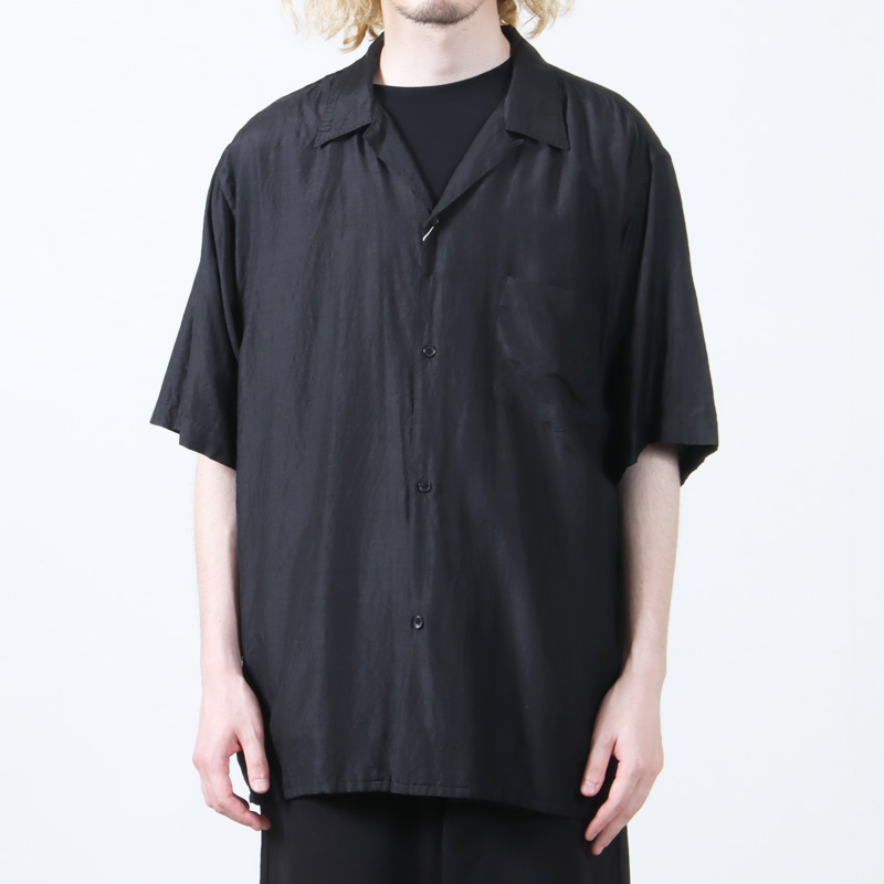 COMOLI (コモリ) ヨリ杢 オープンカラーシャツ