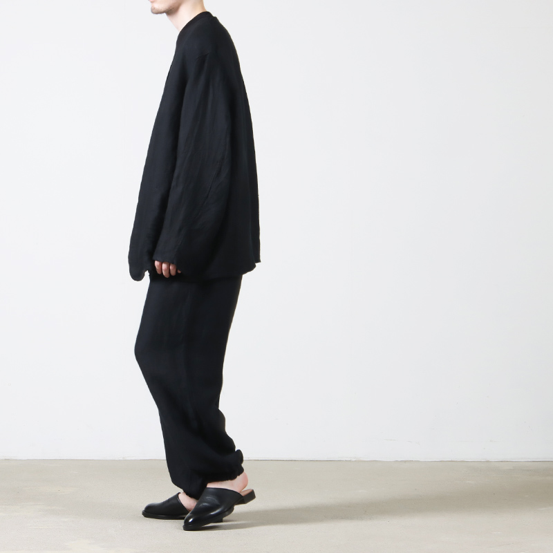 COMOLI (コモリ) リネンサテン ドローストリングパンツ