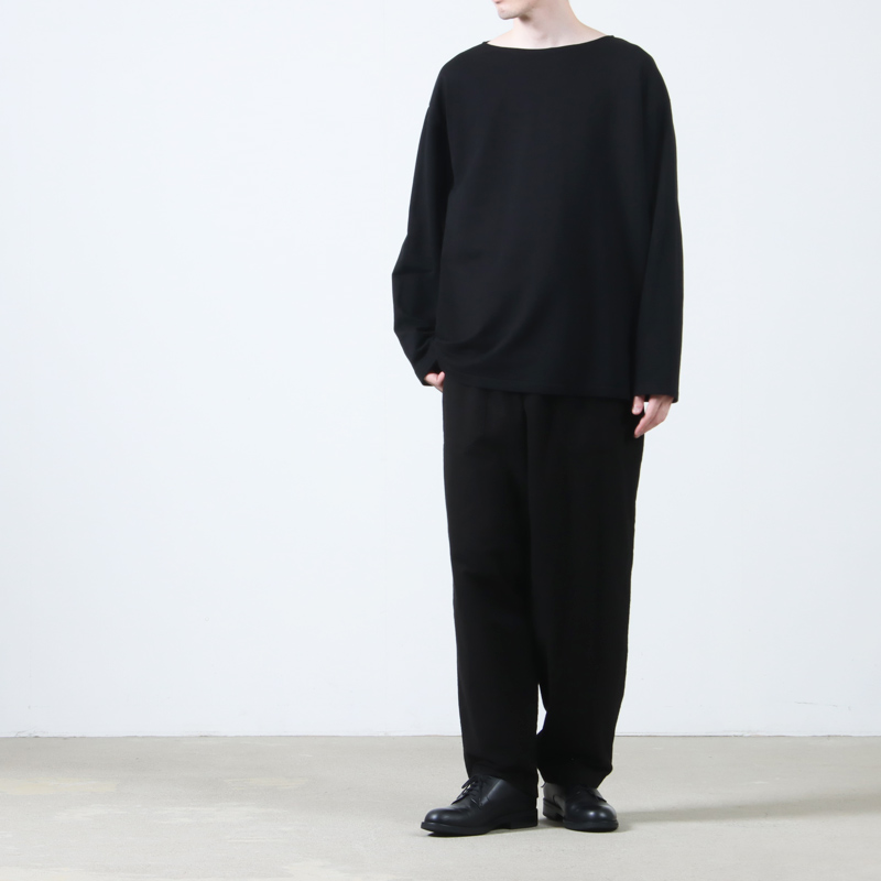 25AW COMOLI コットンボートネック BLACK サイズ4 COMOLI (コモリ) コットン ボートネック