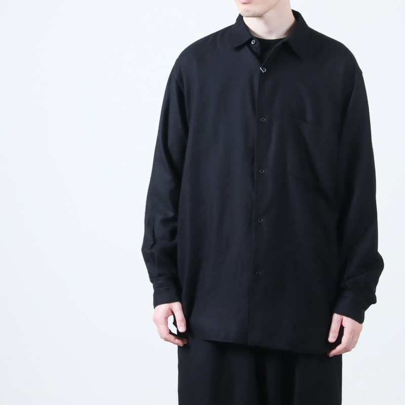 COMOLI(コモリ) カシミヤシルク 製品染シャツ