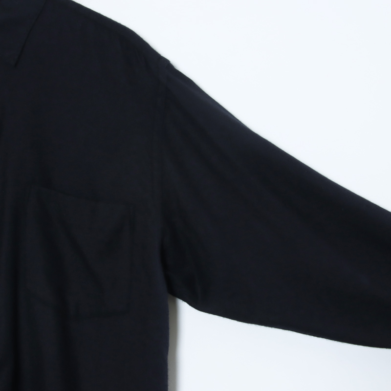 COMOLI(コモリ) カシミヤシルク 製品染シャツ