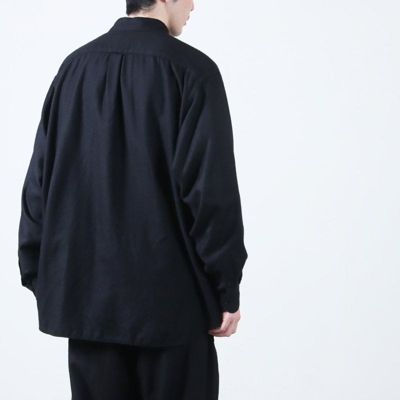 COMOLI(コモリ) カシミヤシルク 製品染シャツ