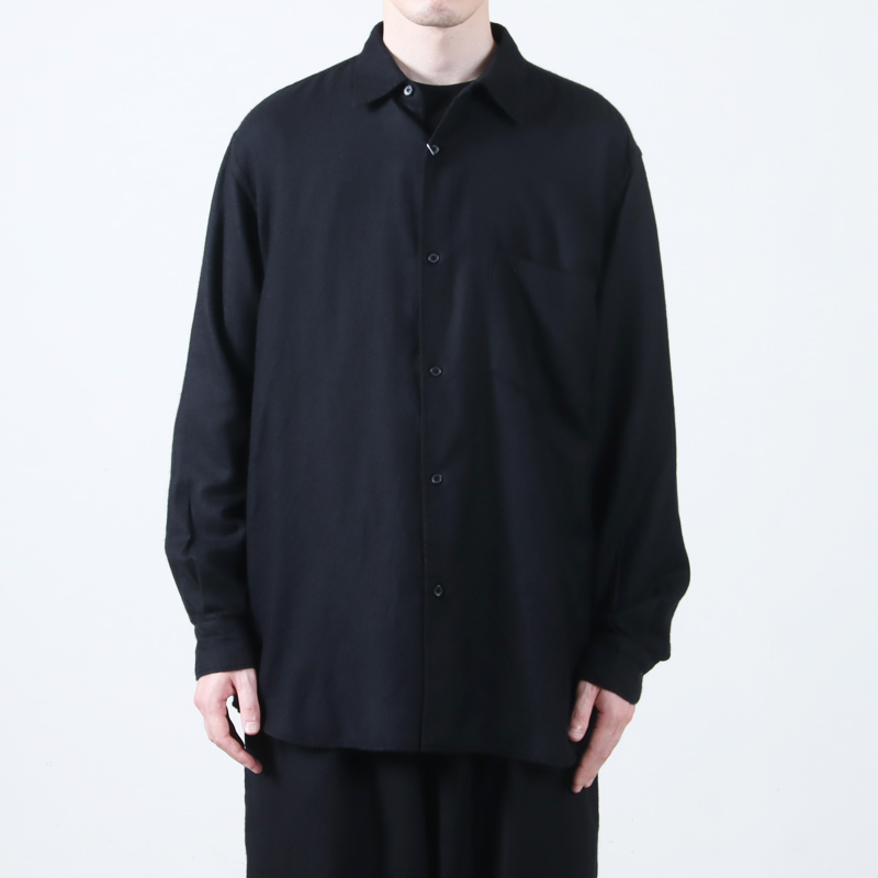 COMOLI(コモリ) カシミヤシルク 製品染シャツ