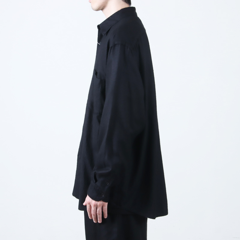 COMOLI(コモリ) カシミヤシルク 製品染シャツ