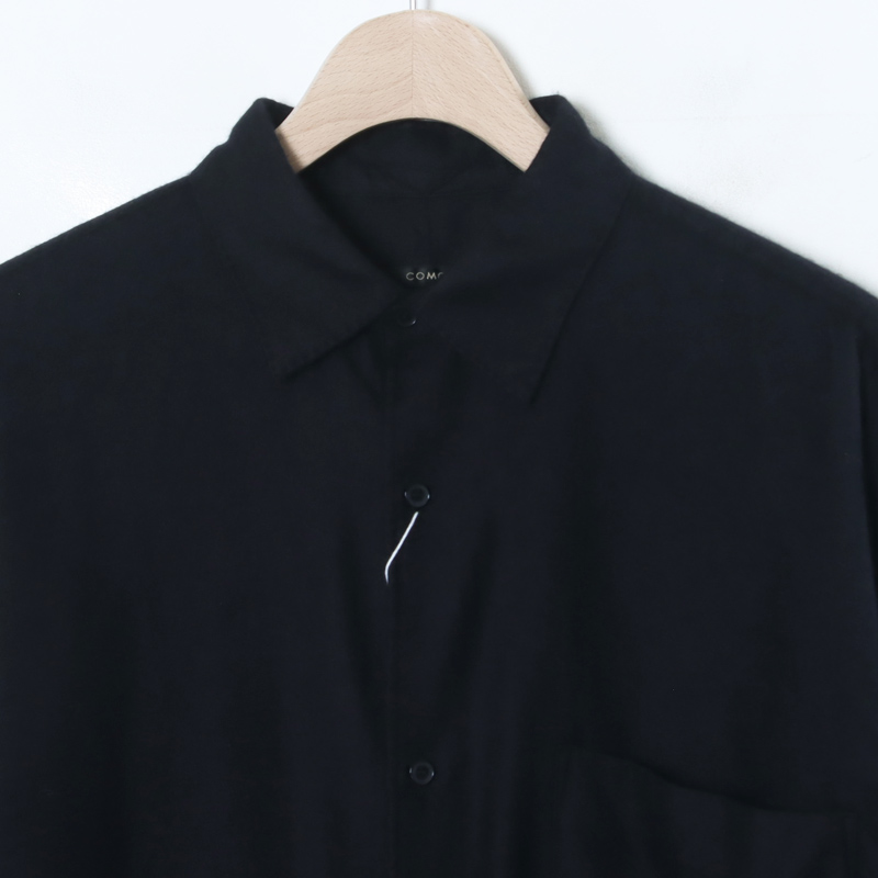 COMOLI(コモリ) カシミヤシルク 製品染シャツ