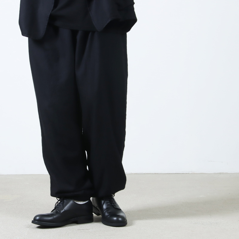 25ss comoli シルク製品染 ドローストリングパンツ COMOLI (コモリ) カシミヤシルク 製品染ドローストリングパンツ