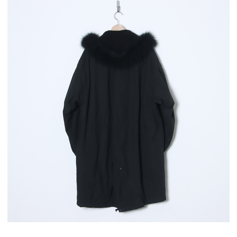 COMOLI(コモリ) コットンナイロン ミリタリーフーデッドコート