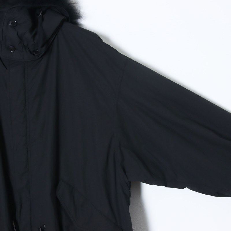 COMOLI(コモリ) コットンナイロン ミリタリーフーデッドコート