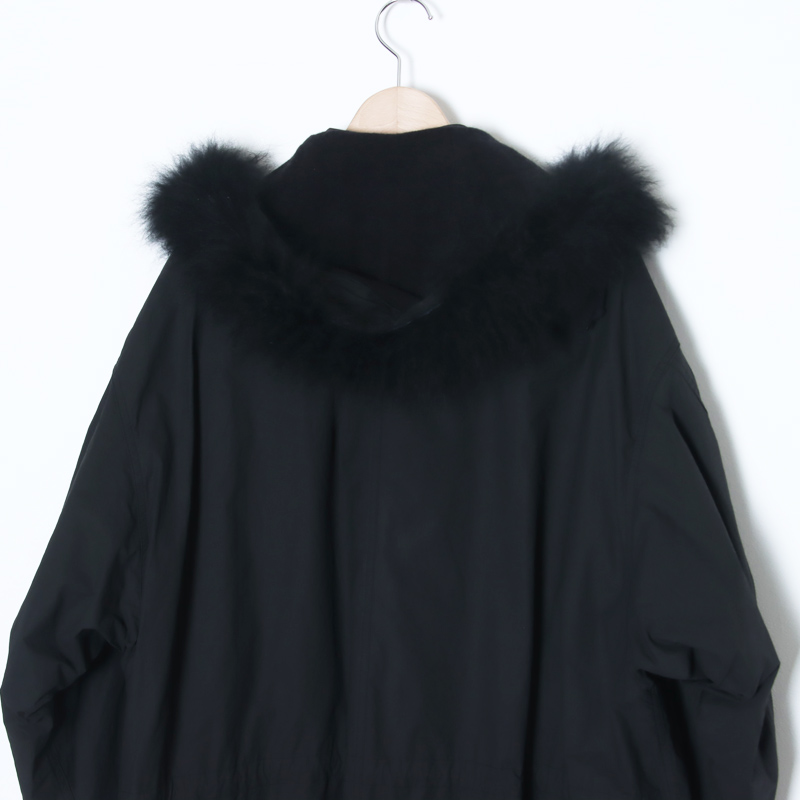 COMOLI(コモリ) コットンナイロン ミリタリーフーデッドコート