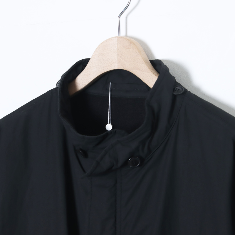 COMOLI(コモリ) コットンナイロン ミリタリーフーデッドコート